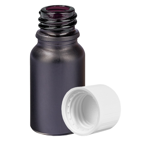 10ml lahvička 11mm se šroubovacím uzávěrem bílá standardní s dětskou pojistkou BlackLine UT18/10 10ml lahvička 11mm se šroubovacím uzávěrem bílá standardní s dětskou pojistkou BlackLine UT18/10