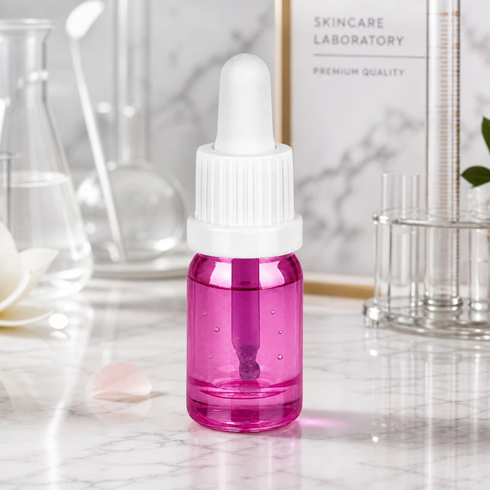 Violette 5ml Laborflasche mit weißer Tropfpipette OV PurpleLine für wissenschaftliche Zwecke