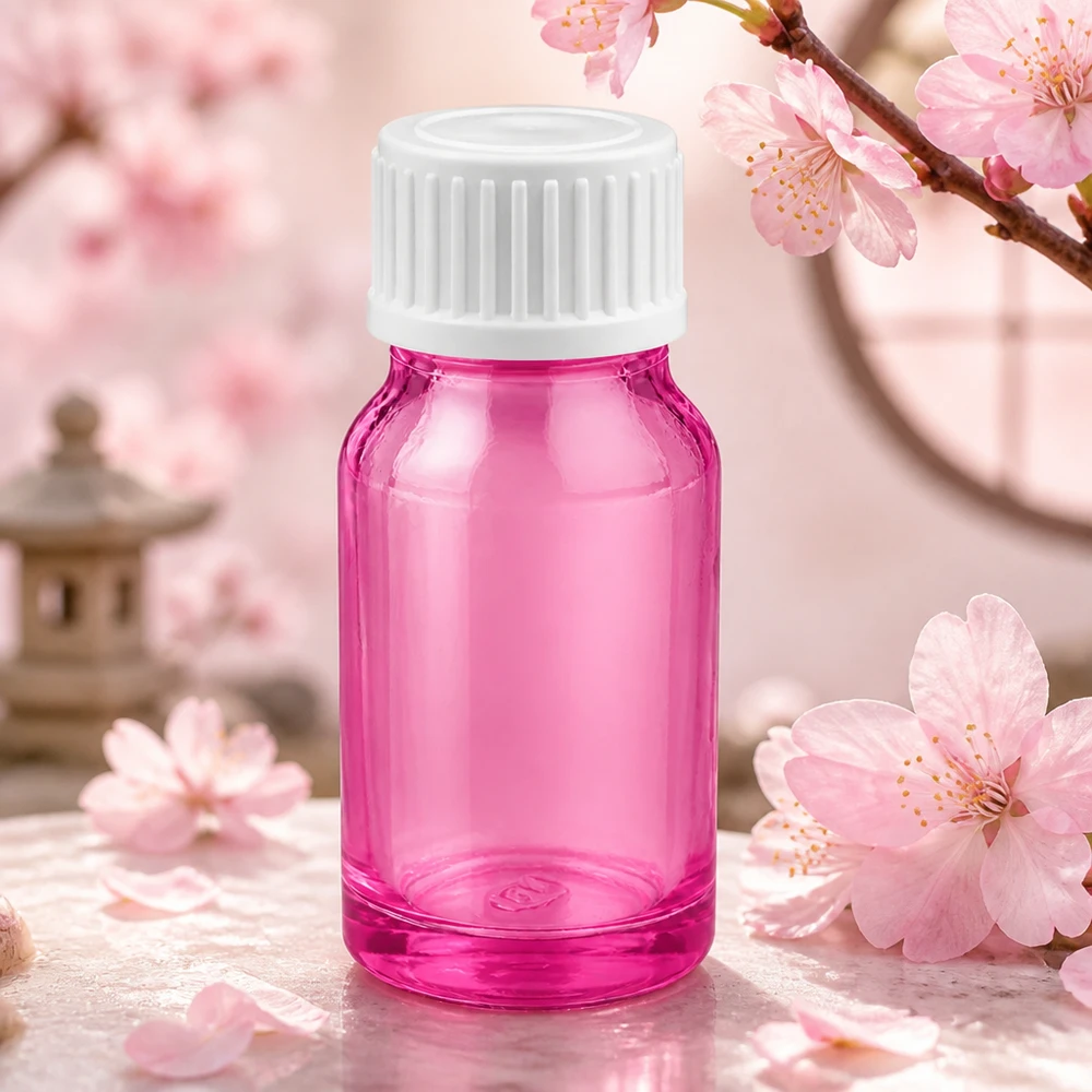 10ml lahvička s kapátkem 0,9 mm bílá standardní PurpleLine. UT18/10 Stilvolle violette Glasflasche 10ml mit hygienischem weißem Tropfverschluss für Naturkosmetik