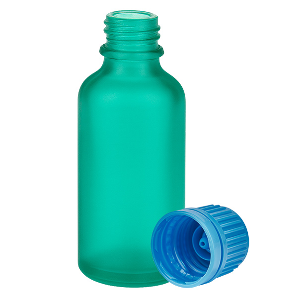 50ml láhev 11mm šroubovací uzávěr modrý tamper evidentní uzávěr GreenLine UT18/50 50ml láhev 11mm šroubovací uzávěr modrý tamper evidentní uzávěr GreenLine UT18/50