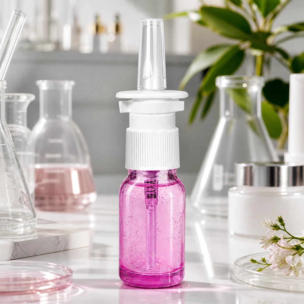 10ml Nasensprayflasche Purple Light mit Standardgewinde für medizinische Sprühlösungen