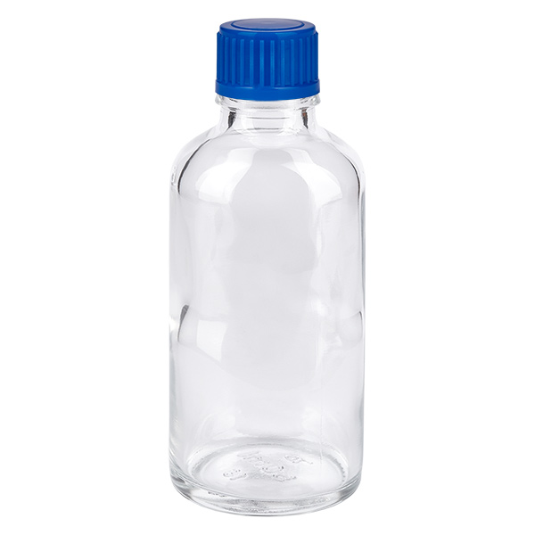 50ml láhev 11mm šroubovací uzávěr modrý Standard ClearLine UT18/50 50ml láhev 11mm šroubovací uzávěr modrý Standard ClearLine UT18/50
