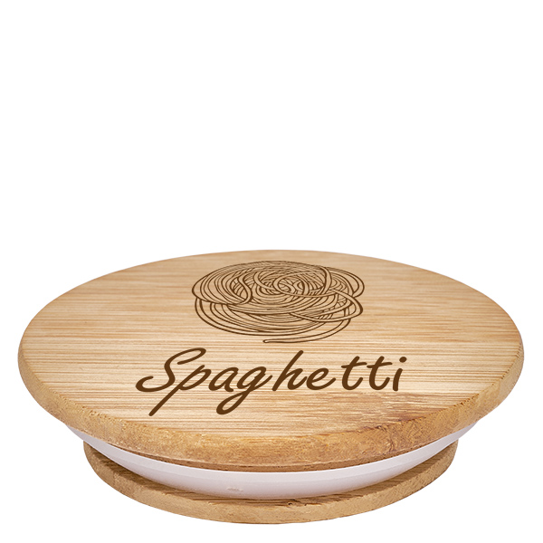 Couvercle en bois "Spaghetti" pour WECK RR100 Couvercle en bois "Spaghetti" pour WECK RR100