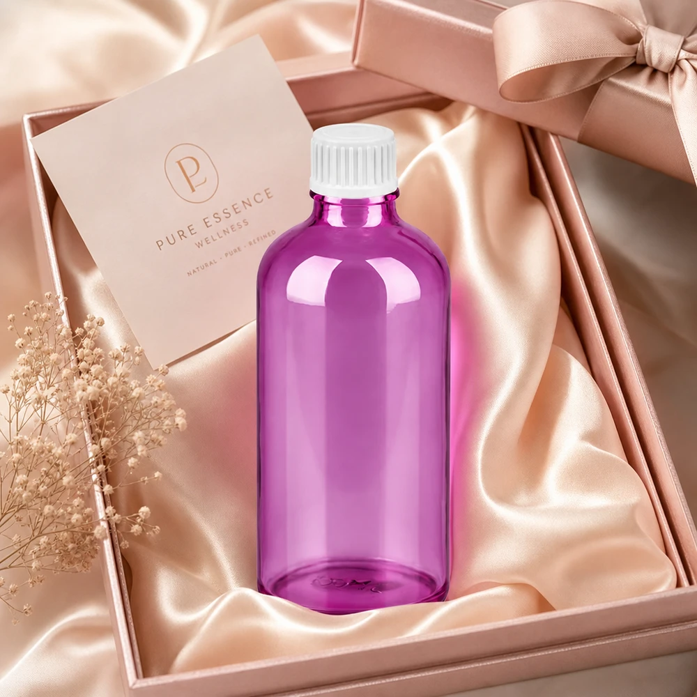 Moderne PurpleLine Tropfflasche 100ml mit ergonomischem Design und zuverlässigem Verschlusssystem