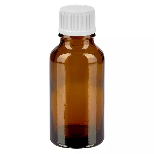 20ml lahvička s kapátkem 0,9 mm bílá standardní uzávěr BrownLine UT18/20 20ml lahvička s kapátkem 0,9 mm bílá standardní uzávěr BrownLine UT18/20
