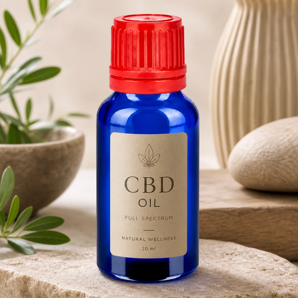 20ml Violettglasflasche mit gerilltem Verschluss für optimalen Grip und auslaufsichere Lagerung