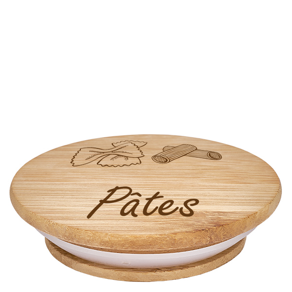Couvercle en bois "Pâtes" pour WECK RR100 Couvercle en bois "Pâtes" pour WECK RR100