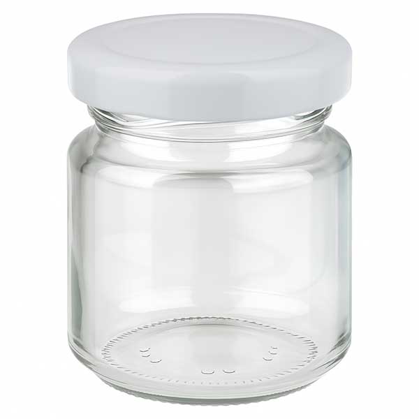 53ml kulatá sklenice s víčkem BasicSeal bílá UNiTWIST