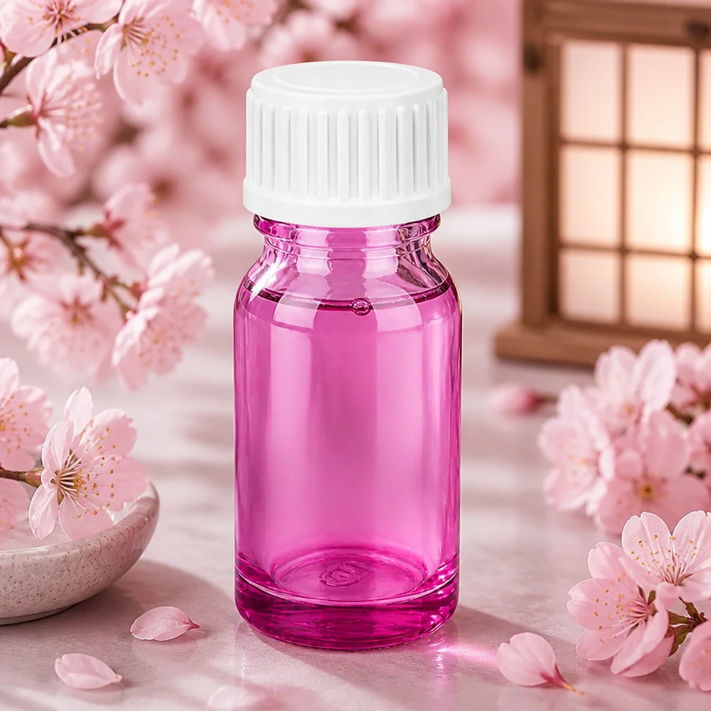 Lahvička o objemu 10 ml (globule). Nalévací kroužek 3 mm bílý standardní PurpleLine. UT18/10 Kleine 10ml Glasflasche in lila mit sicherem Verschluss perfekt für Reisegrößen