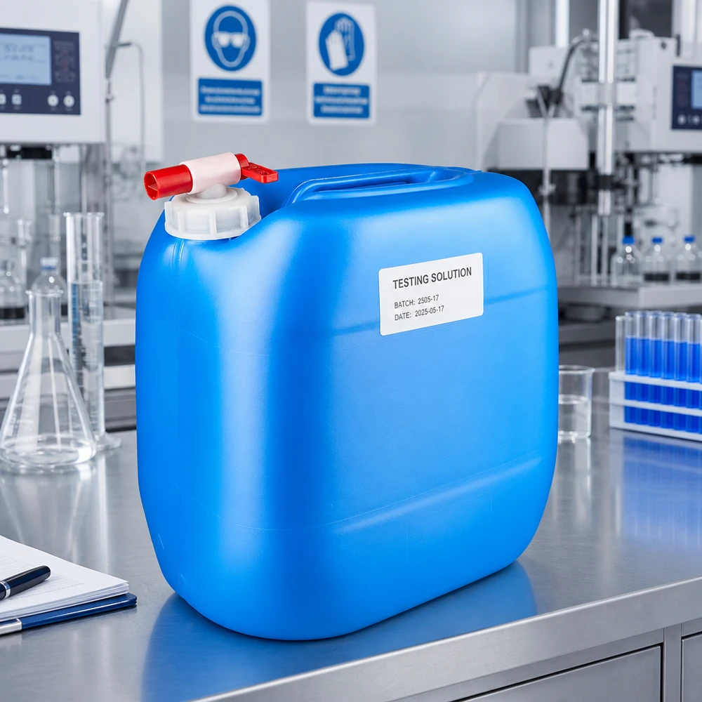 Kanystr 30 litrů modrý s vypouštěcím kohoutem Stapelbarer Kanister 30 Liter in Blau mit seitlichem Auslaufhahn für sichere Lagerung