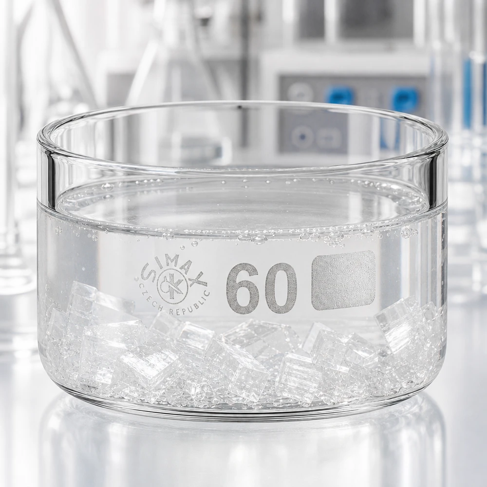 Simax 60ml Glasschale ohne Ausguss mit breitem Durchmesser 60mm für Laboranwendungen