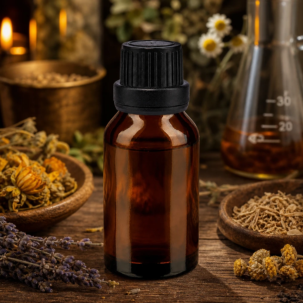 UV-schützende 30ml Apothekerflasche Braunglas mit Schraubverschluss für Tinktur und Pflanzenauszüge