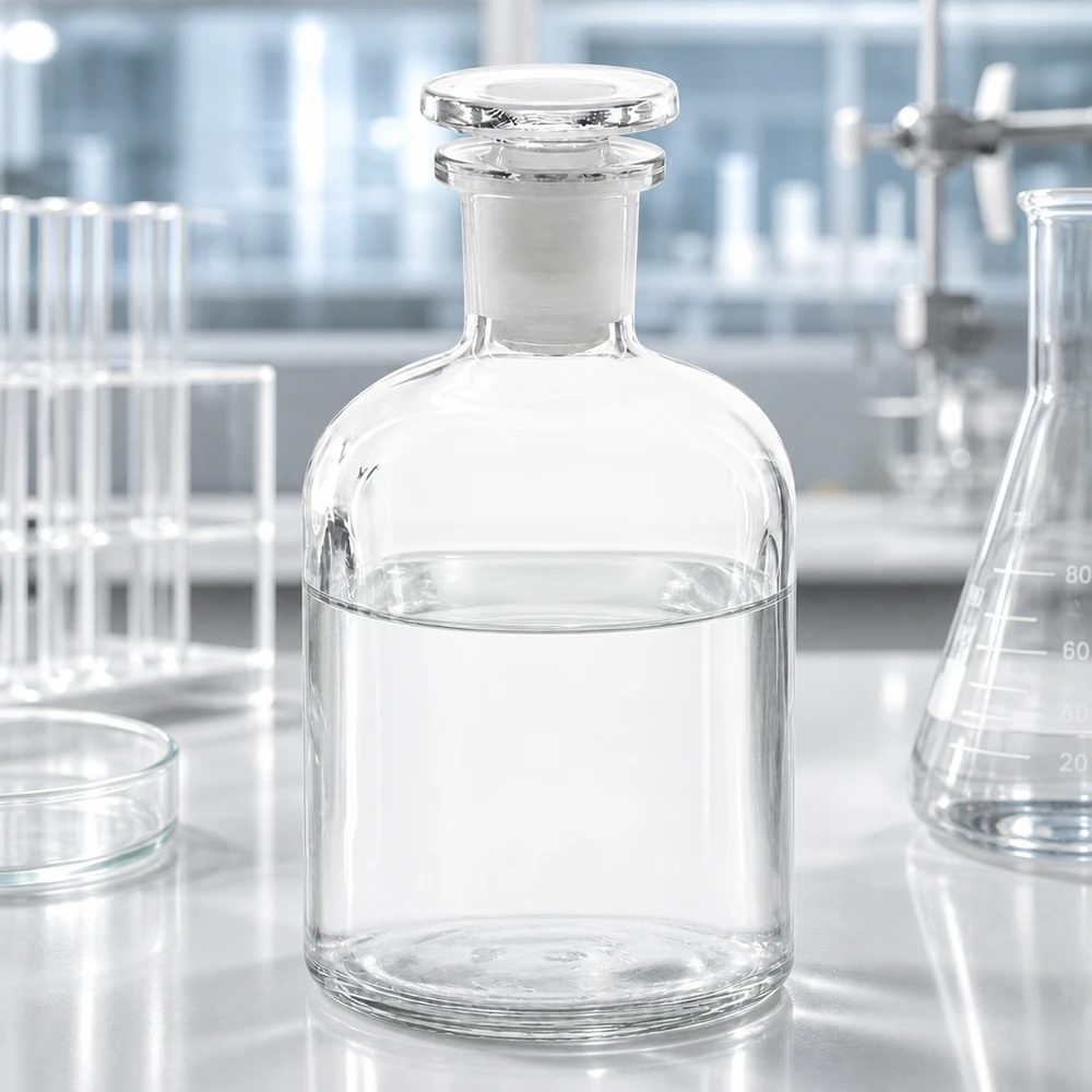 Láhev s kulatým ramenem 250ml čirá skleněná zátka s úzkým hrdlem Glasstopfenflasche 250ml klar Enghals mit runder Schulter für Apotheke und Forschung