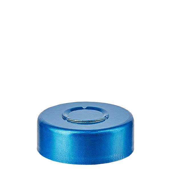 Krimpovací uzávěr 20,25 x 7,4 mm MEDIUM-odtrhávací, modrý Krimpovací uzávěr 20,25 x 7,4 mm MEDIUM-odtrhávací, modrý
