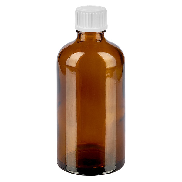 100ml lahvi&#269;ka s kap&#225;tkem 0,9mm b&#237;l&#225; standardn&#237; uz&#225;v&#283;r BrownLine UT18/100