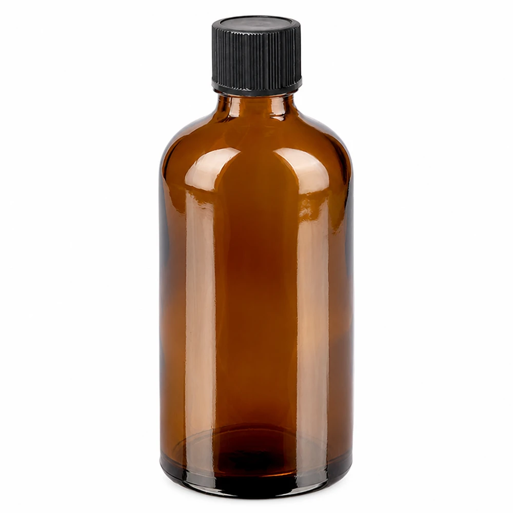 100ml kapátko lahvička 1mm černá standardní uzávěr BrownLine UT18/100 Präzisions-Tropfflasche 100ml aus dunklem Glas mit 1mm Dosieröffnung