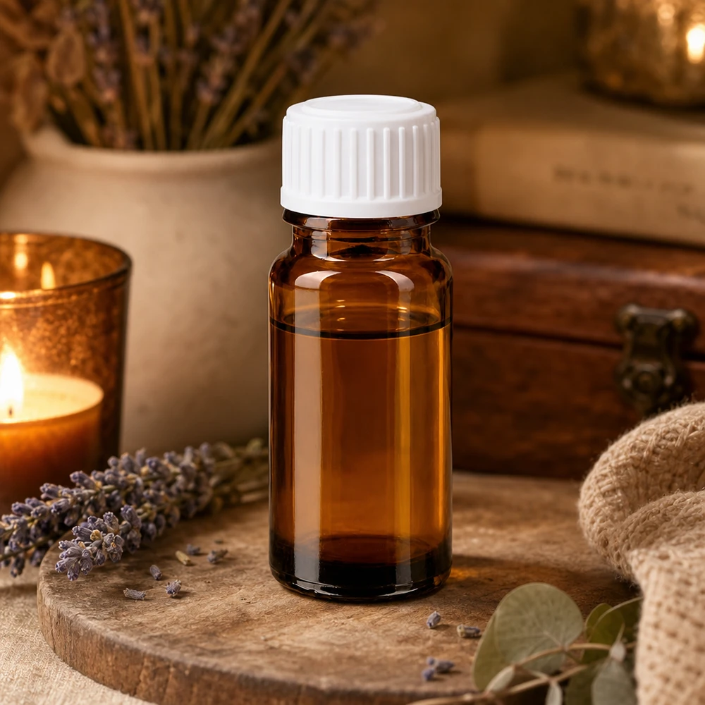 Apothekerflasche Braunglas 10ml Fassungsvermögen mit weißem Originalitätsverschluss