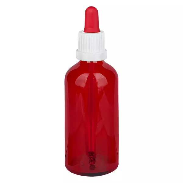 100ml pipetovací láhev bílá/červený uzávěr s ochranou proti manipulaci RedLine UT18/100