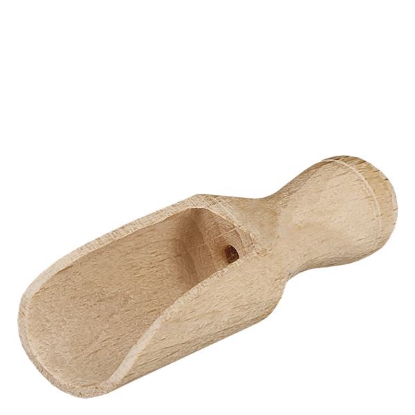 Dřevěná naběračka velikosti XS půlkruhového tvaru - délka 52 mm Kleine Holzschaufel XS halbrund 5,2cm lang aus Naturholz für Gewürze und Kräuter