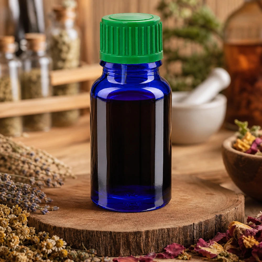 Vielseitige blaue 10ml Tropfflasche für Kosmetik Pharmazie und Homöopathie