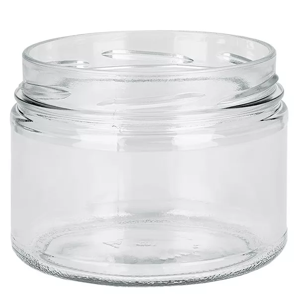Skleněná dóza 540 ml čirá, bez víčka, závit TO100 Skleněná dóza 540 ml čirá, bez víčka, závit TO100