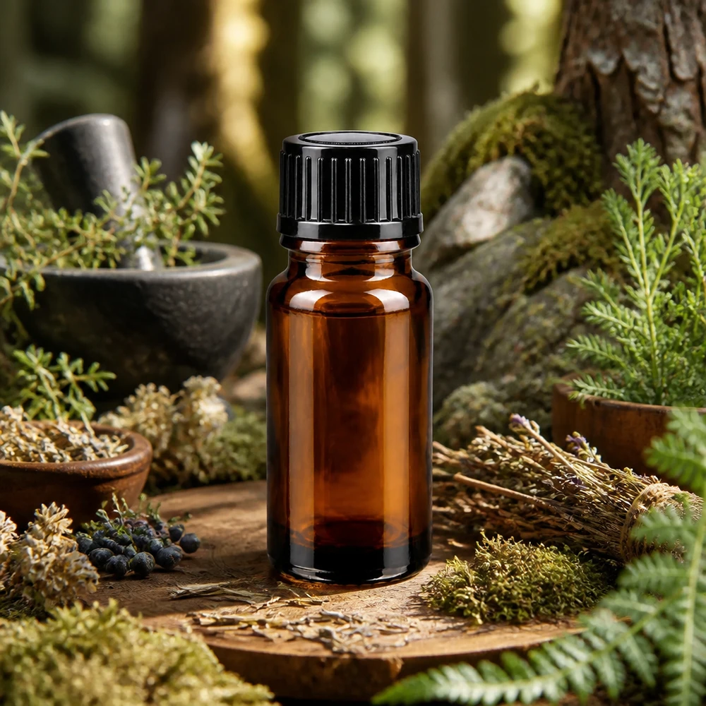 Kompakte 10ml Braunglas Dosierflasche mit 1mm Öffnung für Naturkosmetik und Aromatherapie