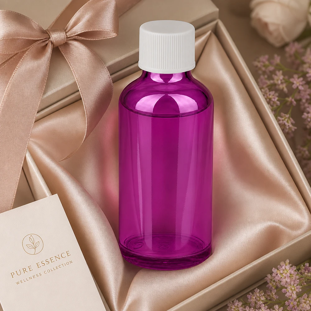 50ml Violettglas-Flasche mit 11mm Öffnung und Standard-Gewinde für vielseitige Verwendung