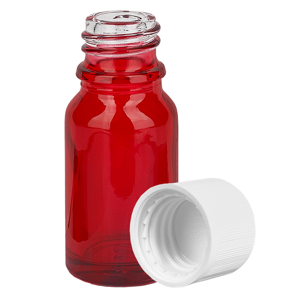 10ml láhev 11mm šroubovací uzávěr bílý standardní tamper evident RedLine UT18/10 10ml láhev 11mm šroubovací uzávěr bílý standardní tamper evident RedLine UT18/10