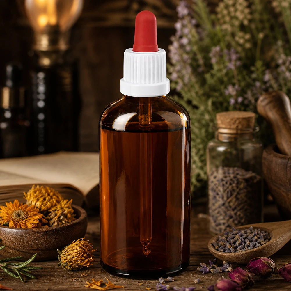 Professional 100ml Tropfflasche mit roter Pipettenspitze für präzise Abfüllung von Wirkstoffen