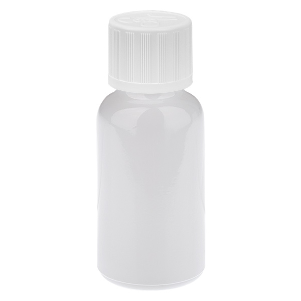 20ml kapac&iacute; lahvička 1,2 mm b&iacute;l&aacute; standardn&iacute; uz&aacute;věr dětsk&aacute; pojistka WhiteLine UT18/20