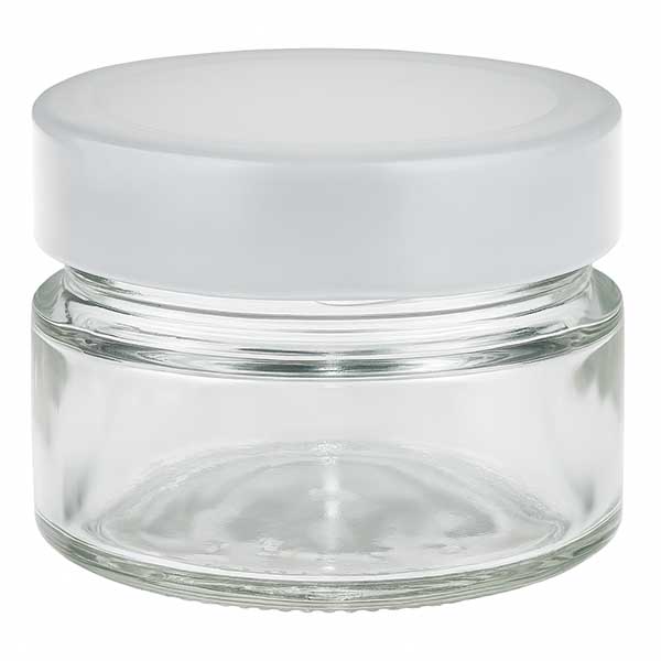 80ml kulatá sklenice s víčkem BasicSeal bílá hluboká UNiTWIST