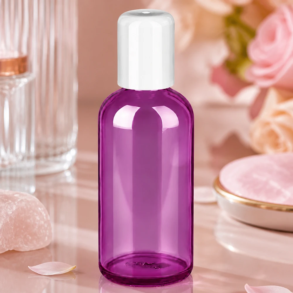 100ml lahvička s globulí bílá standardní PurpleLine UT18/100 Moderne 100ml Glasflasche mit Roll-On Mechanismus in trendiger Purple Line Kollektion