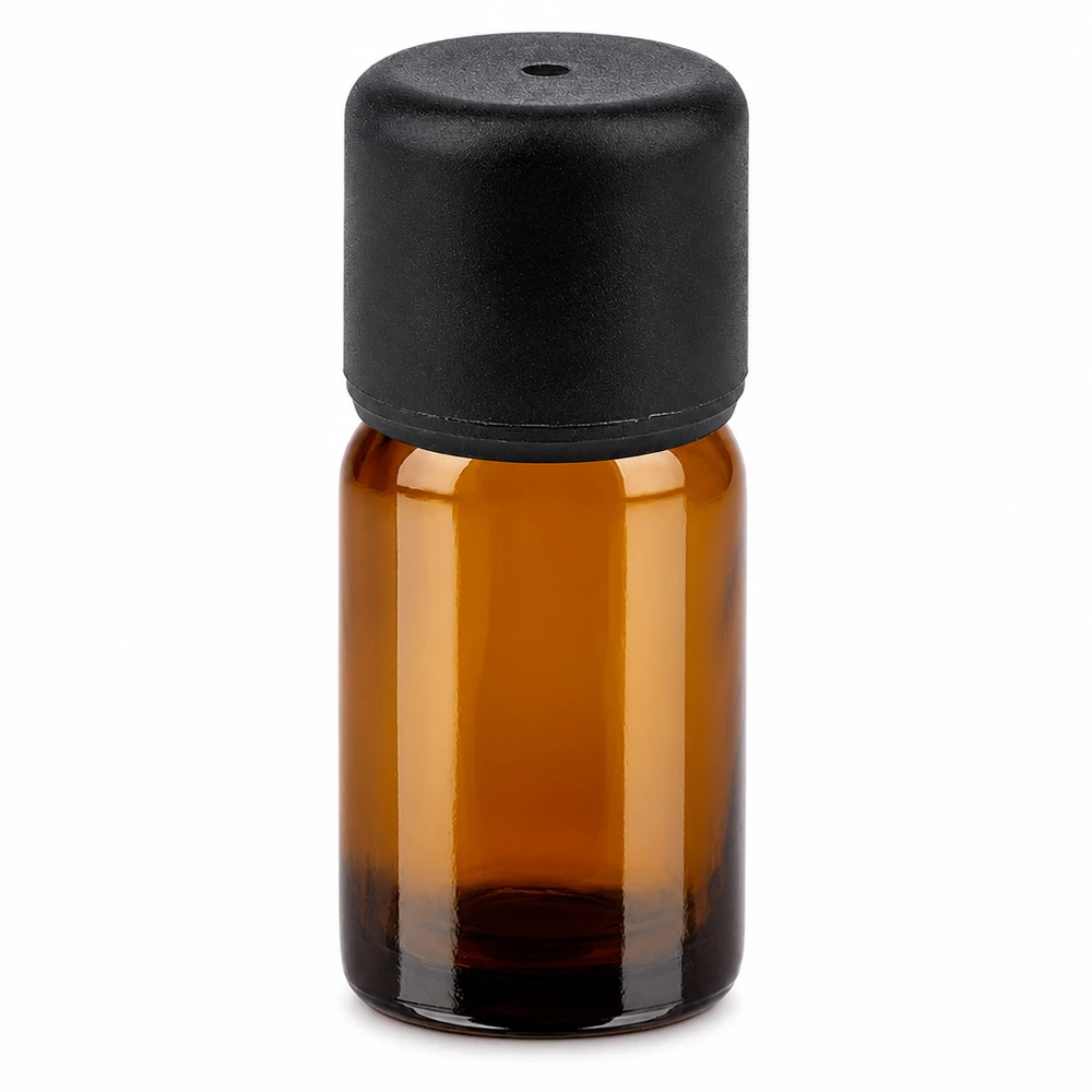 5ml láhev 6mm šroubovací uzávěr černý Standard BrownLine UT18/5 Professionelle 5ml Braunflasche mit schwarzem Verschluss für Laboranwendungen
