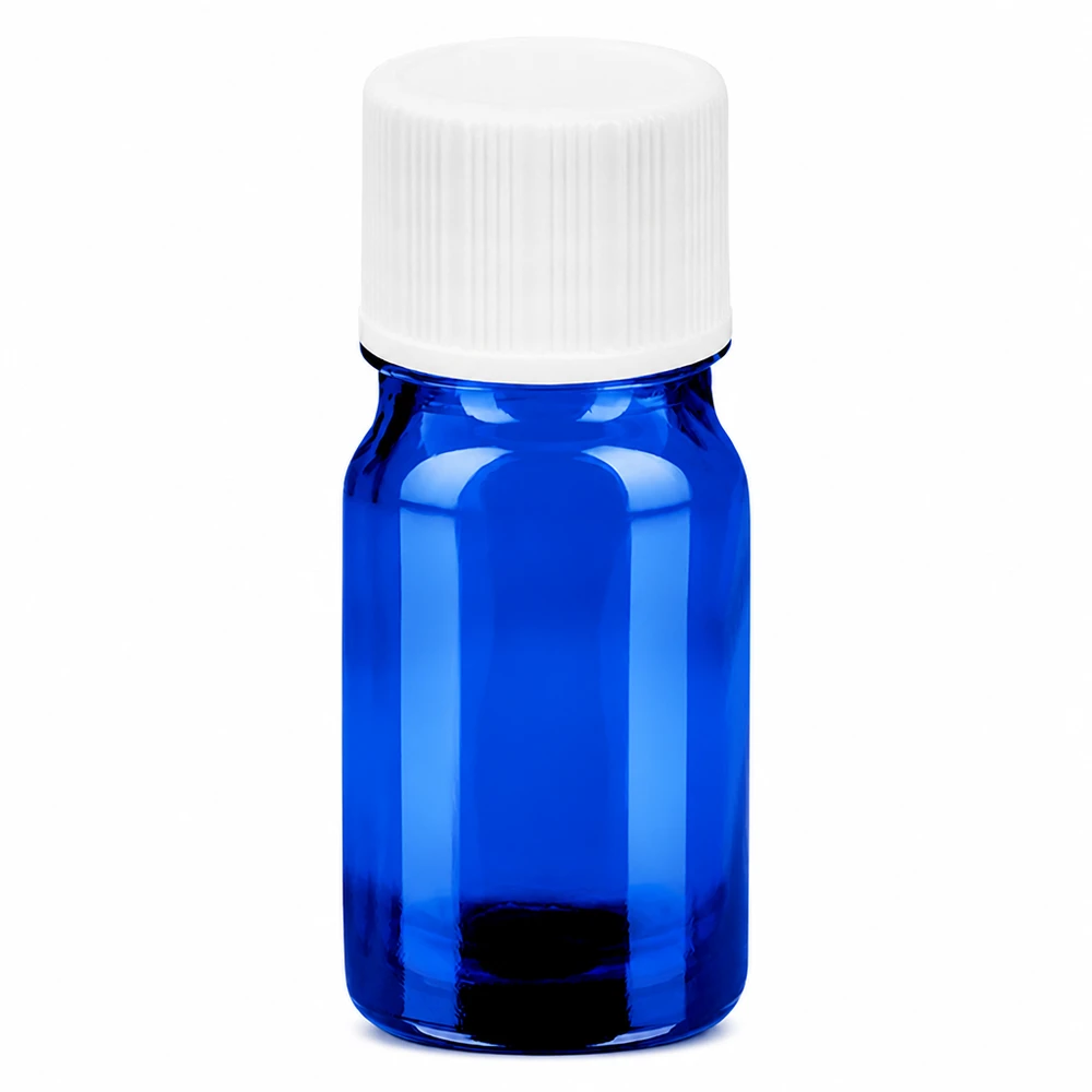 Handliche 5ml Flasche blaues Glas 11mm Öffnung perfekt für Reise und mobile Anwendung