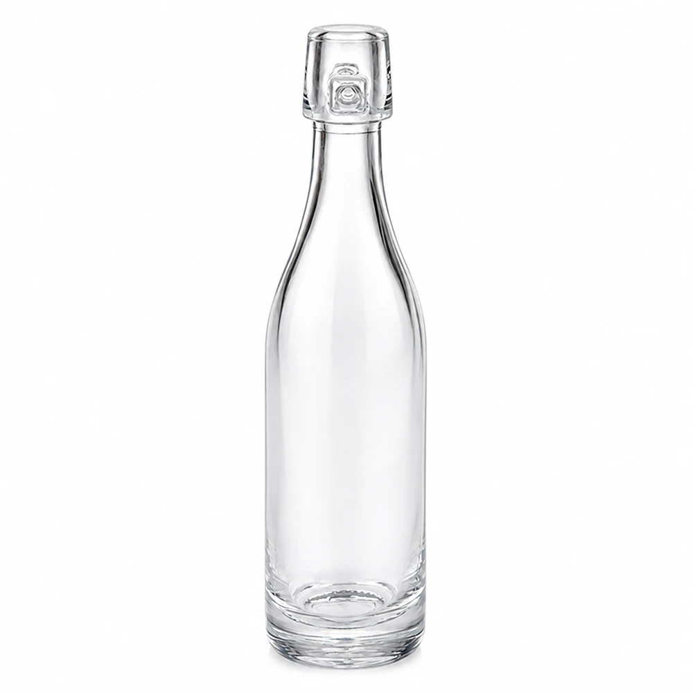 Skleněná lahvička 50 ml bez otočného uzávěru UNiTWIST Elegante 50ml Glasflasche mit Bügelverschluss - transparent und vielseitig für Küche, Bar und Haushalt
