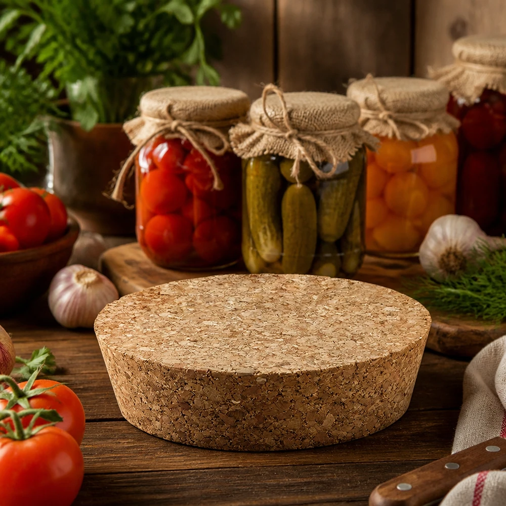 WECK Korken RR80 Naturkork Verschluss in rustikaler Küche mit Einmachgläsern Gemüse Tomaten dekorative Anwendung