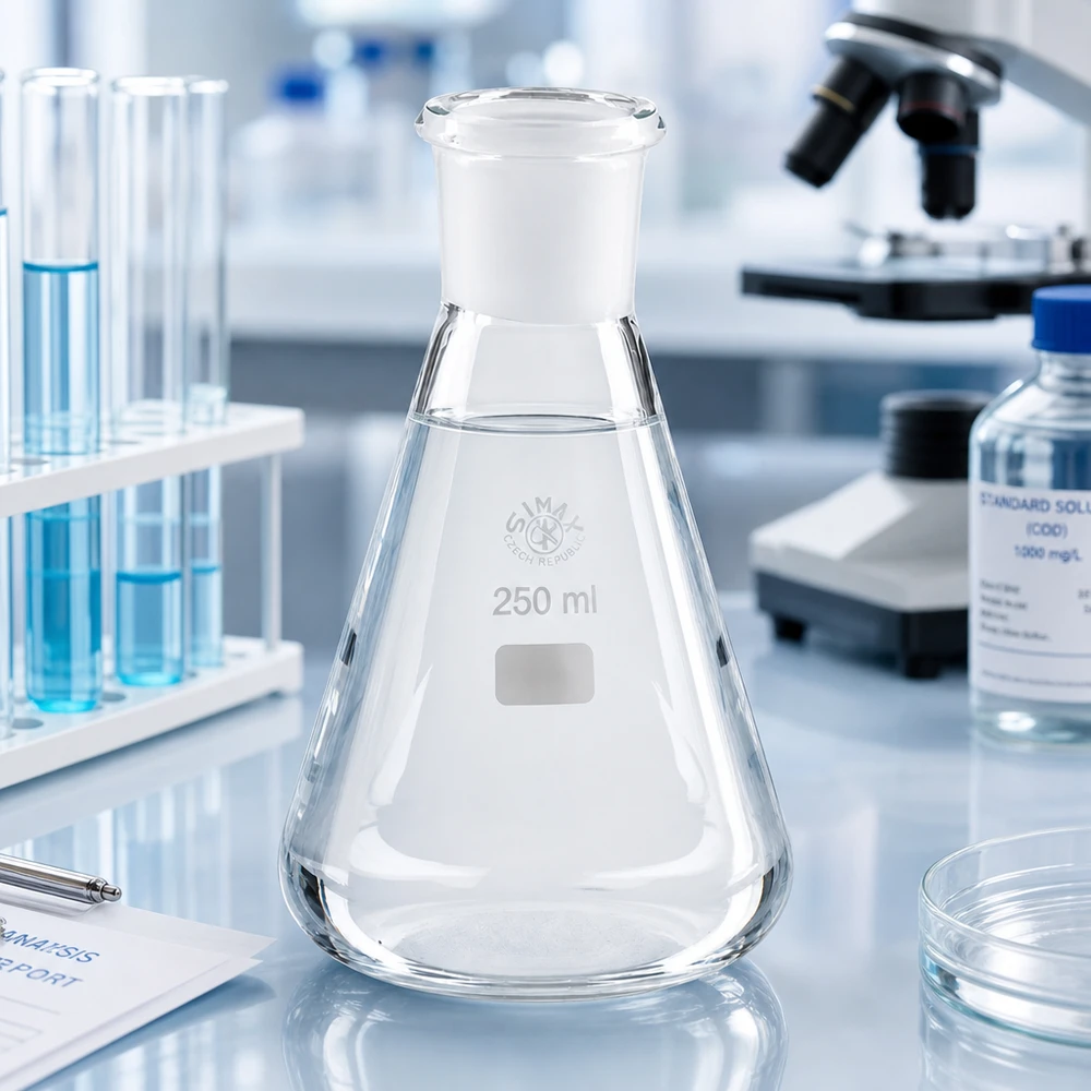 Erlenmeyerova baňka 250ml se standardním broušeným spojem (29/32) Erlenmeyerova baňka 250ml se standardním broušeným spojem (29/32)