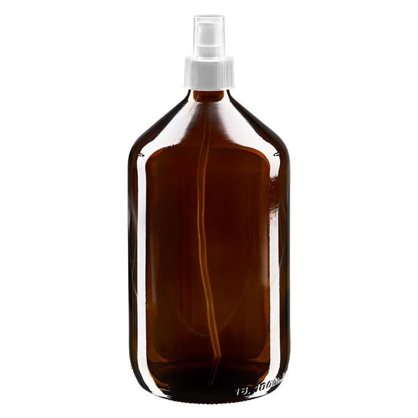 Euro lahvi&#269;ka na l&#233;ky 1000ml. hn&#283;d&#225; PP28 s rozpra&#353;ova&#269;em b&#237;l&#225;