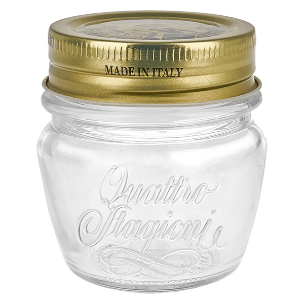 80ml kulatá zavařovací sklenice "Quattro Stagioni" s víčkem