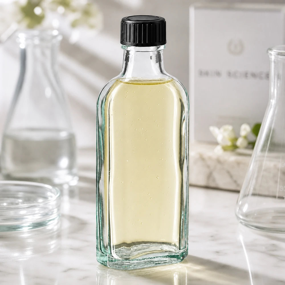 100 ml čirý šroubovací uzávěr Meplat s těsnicím diskem EPE Meplat Glasflasche 100ml mit breiter Front und EPE Dichtscheibe ideal für Naturkosmetik