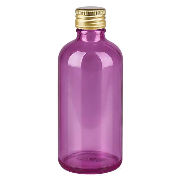 PurpleLine 100ml lahvi&#269;ka 11mm &#353;roubovac&#237; uz&#225;v&#283;r hlin&#237;kov&#253; zlat&#253; standard. UT18/100