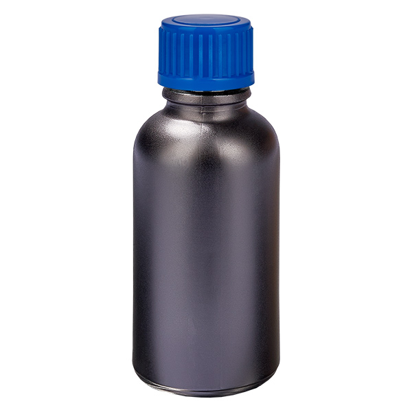30ml láhev 11mm šroubovací uzávěr modrý standard BlackLine UT18/30 30ml láhev 11mm šroubovací uzávěr modrý standard BlackLine UT18/30