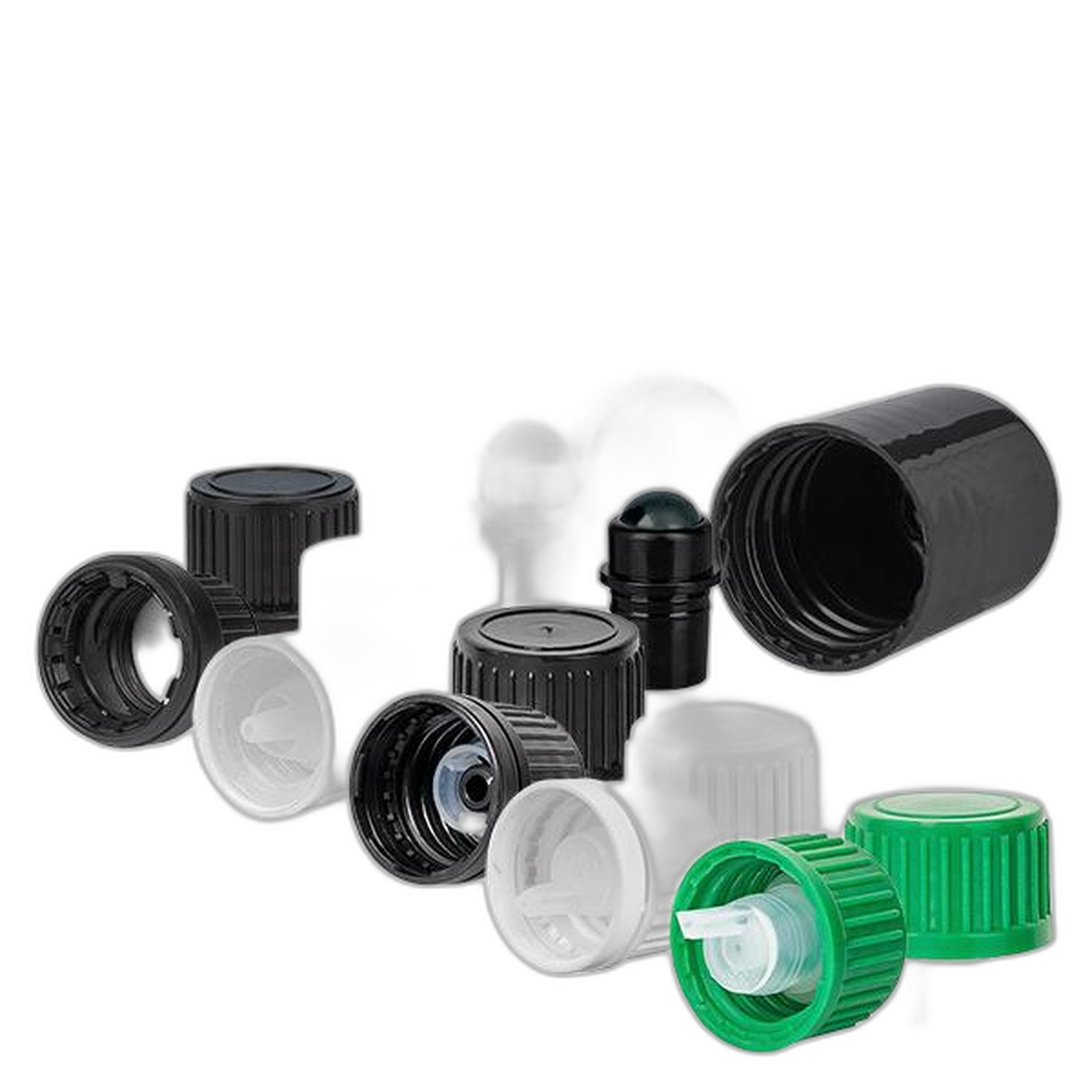 Šroubovací uzávěry 18 mm – různé
