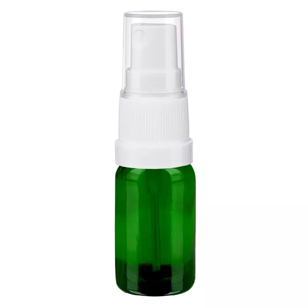 10ml lahvička s rozprašovačem bílá/průhledný standardní uzávěr GreenLine UT18/10 10ml lahvička s rozprašovačem bílá/průhledný standardní uzávěr GreenLine UT18/10