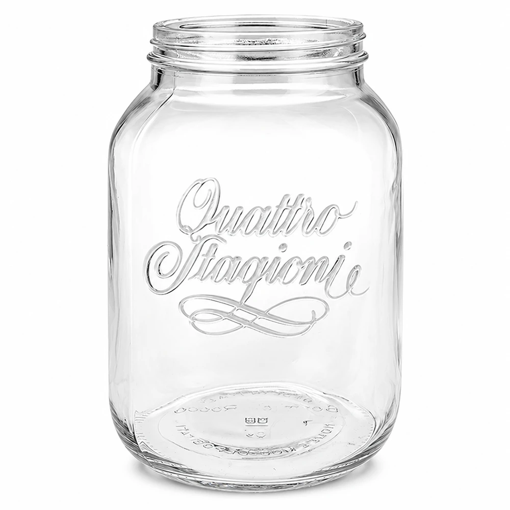 3000ml kulatá sklenice "Quattro Stagioni" QS110mm 3000ml Quattro Stagioni Haushaltsglas Einmachglas transparent mit Schraubverschluss für Vorratshaltung und Konservierung