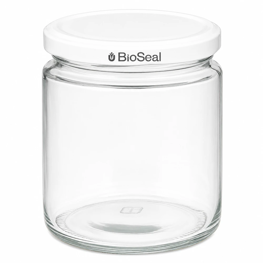 350g Honigglas + BioSeal Deckel weiß UNiTWIST 250ml Honigglas mit weißem BioSeal UNiTWIST Deckel leer transparent Glaskonserve für Honig Marmelade