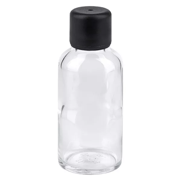 30ml láhev 6mm šroubovací uzávěr černý standard ClearLine UT18/30 30ml láhev 6mm šroubovací uzávěr černý standard ClearLine UT18/30