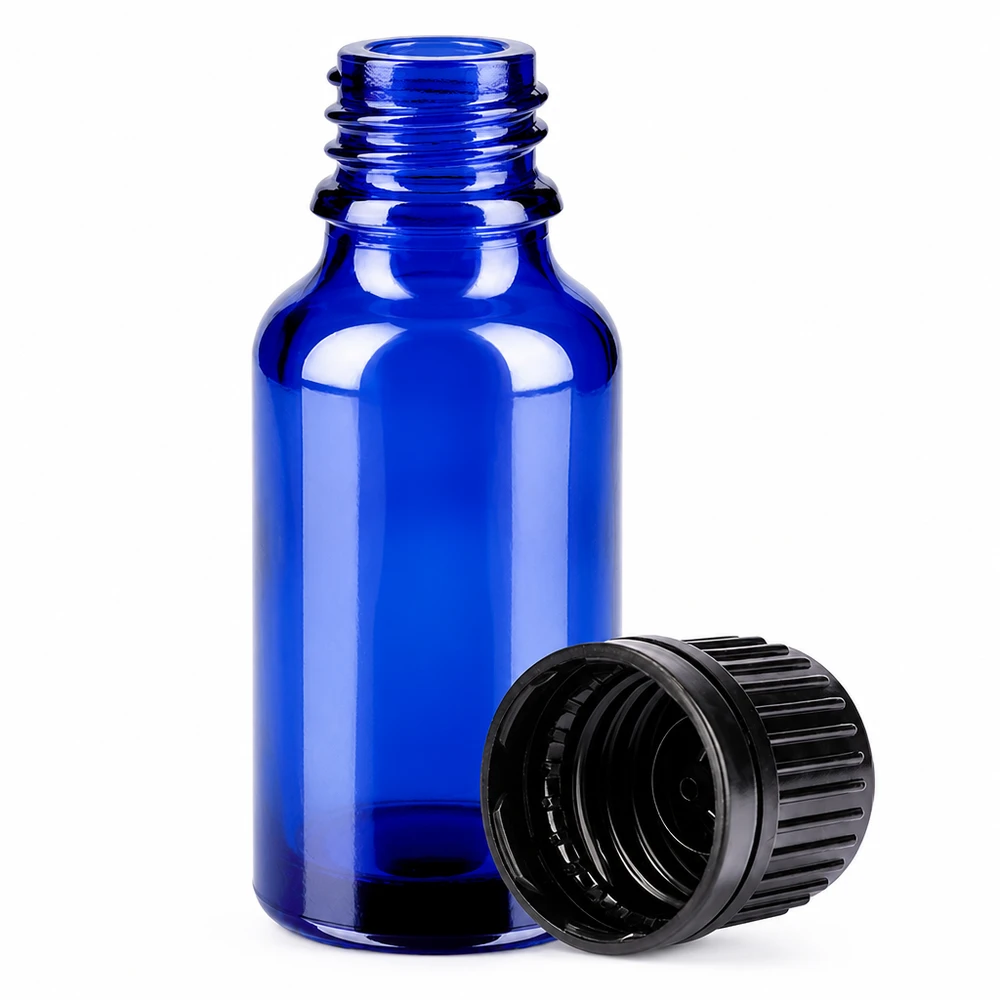Professionelle 20ml Blauglasflasche mit 11mm Öffnung für pharmazeutische Anwendungen