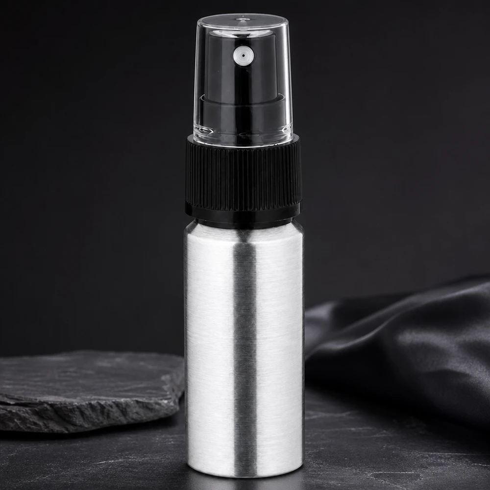 20ml leštěná hliníková láhev s rozprašovačem Premium 20ml Aluflasche mit ergonomischem Design und zuverlässigem Sprühmechanismus