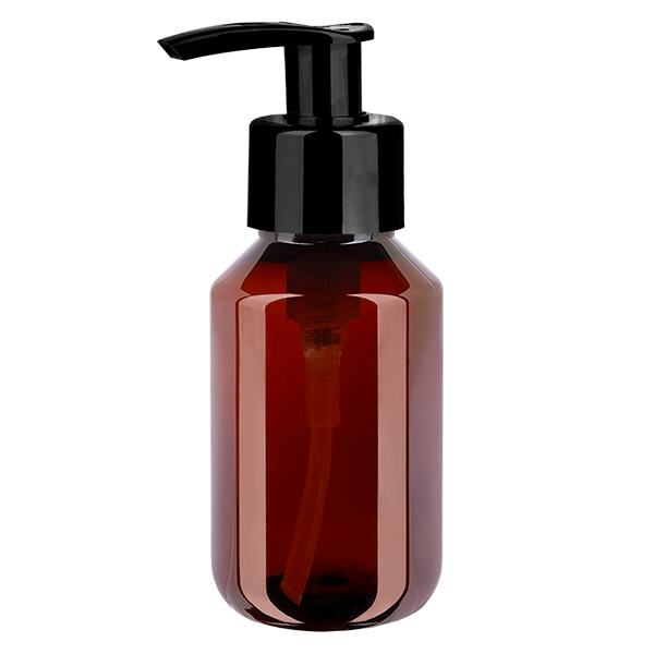 PET láhev 100ml s dávkovací pumpičkou černá PET láhev 100ml s dávkovací pumpičkou černá